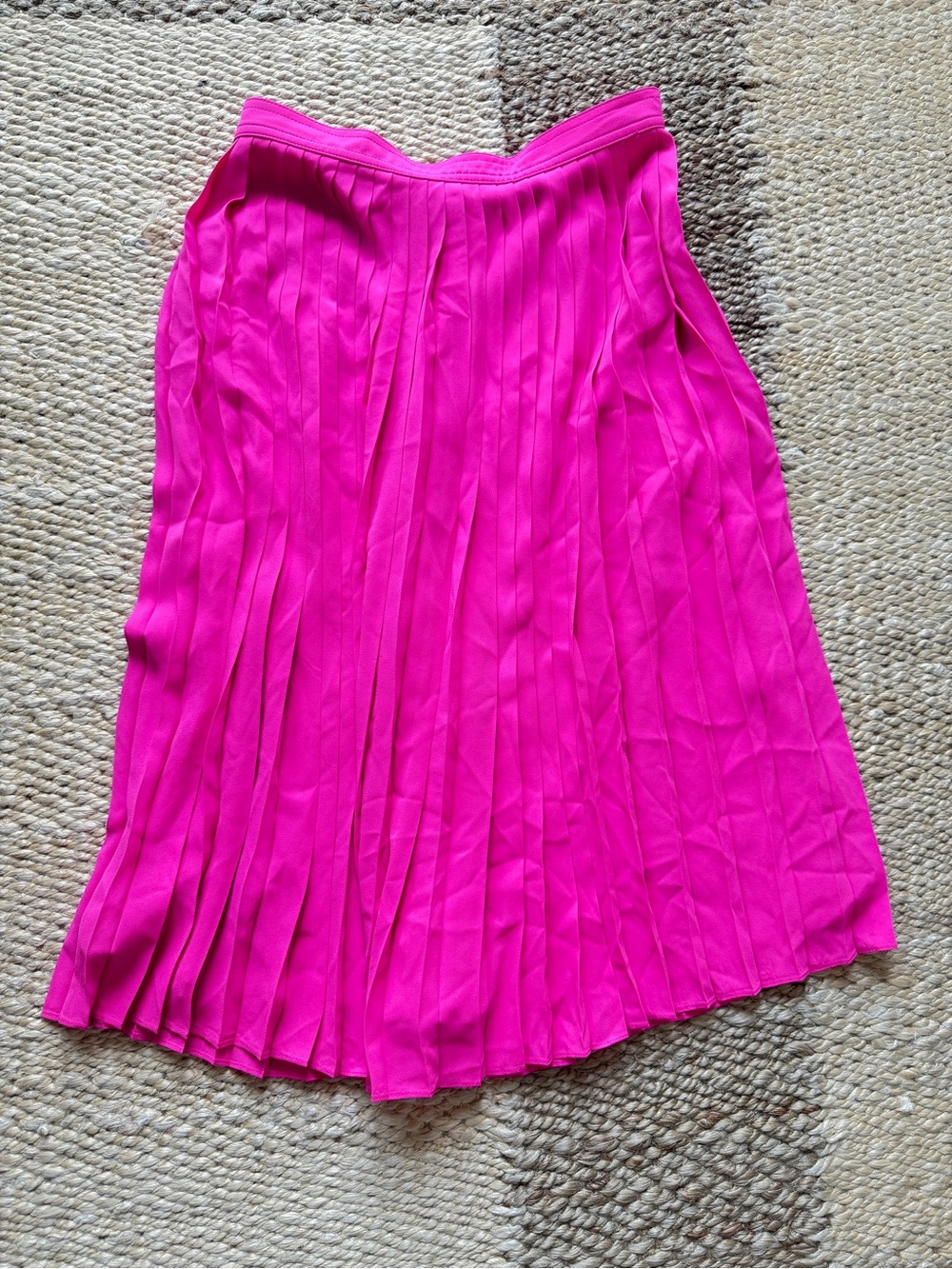 J crew midi pleated skirt size petite o neon flamingo